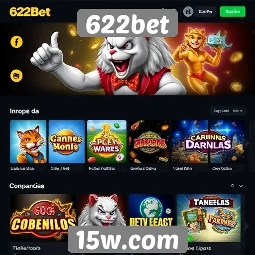 Opções de jogos disponíveis na 622bet